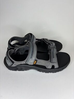 Teva Hudson Outdoor Adjustable Hook & Loop Sandal Men Size 12 gray 1002433 Suede